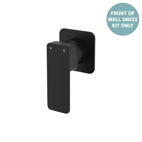 Tono Shower Mixer Small Square Plate Matte Black Trim Kit ONLY