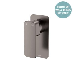 Tono Shower Mixer Rectangular Plate Gun Metal Trim Kit ONLY