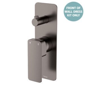 Tono Shower Diverter Mixer Rectangular Plate Gun Metal Trim Kit ONLY