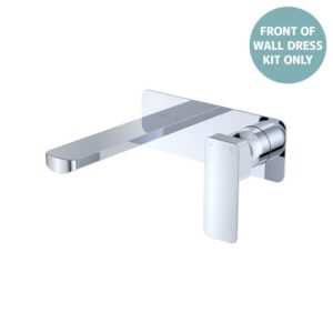 Tono Wall Basin/Bath Mixer Rectangular Plate 160mm Outlet Chrome Trim Kit ONLY