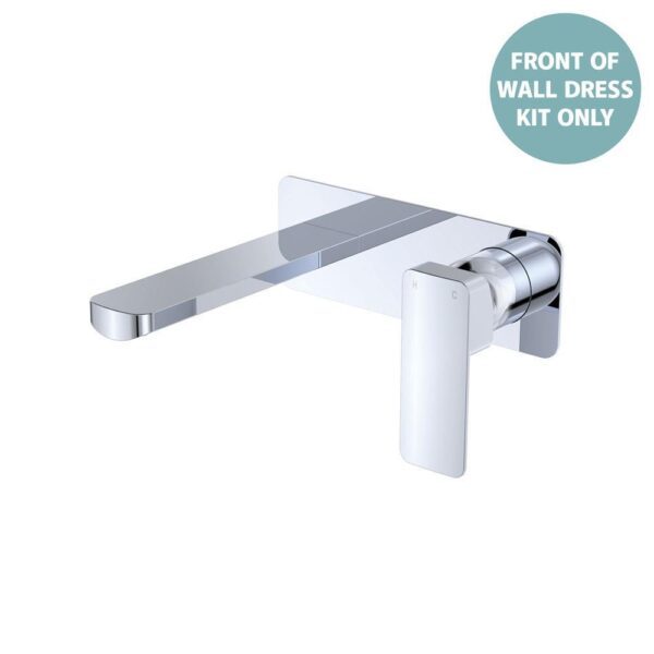 Tono Wall Basin/Bath Mixer Rectangular Plate 160mm Outlet Chrome Trim Kit ONLY