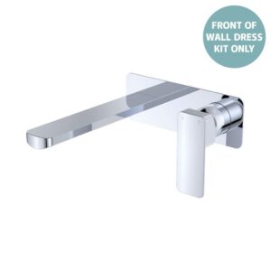 Tono Wall Basin/Bath Mixer Rectangular Plate 200mm Outlet Chrome Trim Kit ONLY