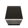 Electric Upright Cooker 60cm Seperate Grill 4 Zone Ceramic Cooktop S/S - Image 3