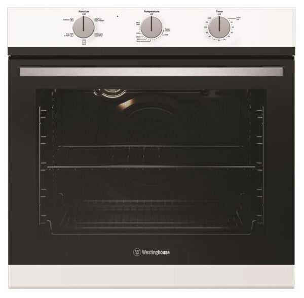 Electric Oven Built-In 60cm FF 5 MF Hardwired Knob Controls White