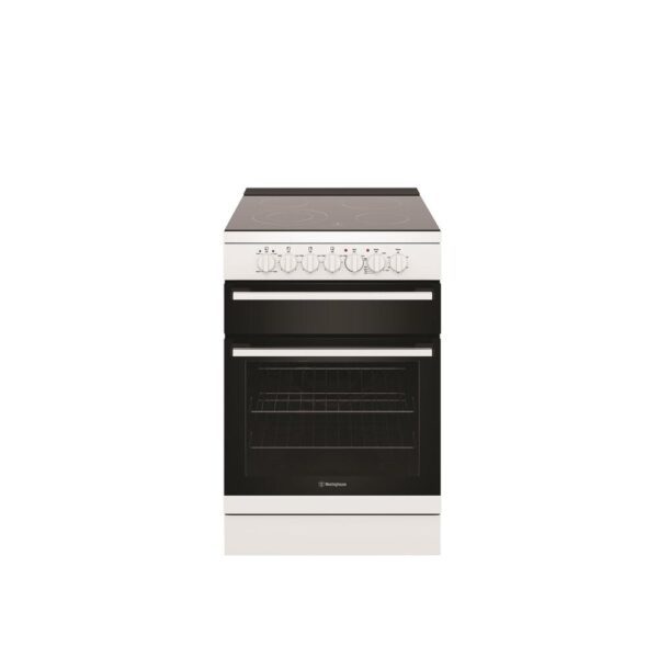 Electric Upright Cooker 60cm Seperate Grill 4 Zone Ceramic Cooktop White