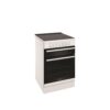 Electric Upright Cooker 60cm Seperate Grill 4 Zone Ceramic Cooktop White - Image 3