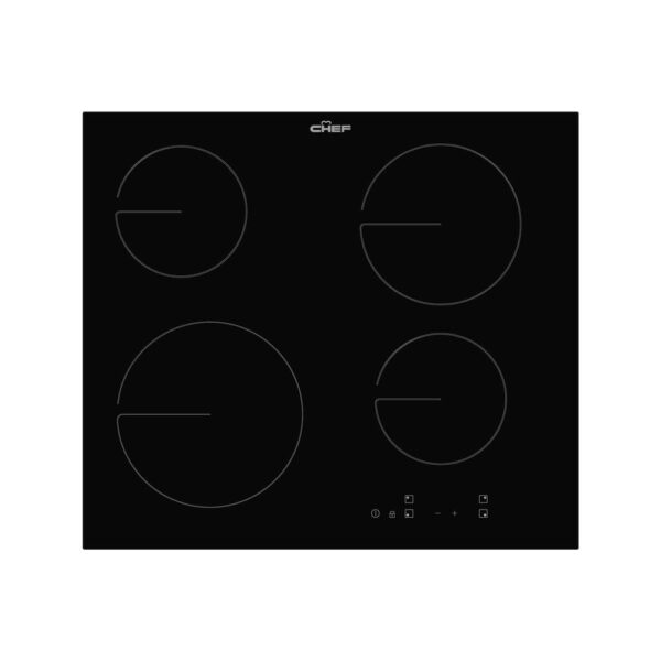 Electric Cooktop Ceramic 60cm 4 Zone Touch Controls Trimless Black