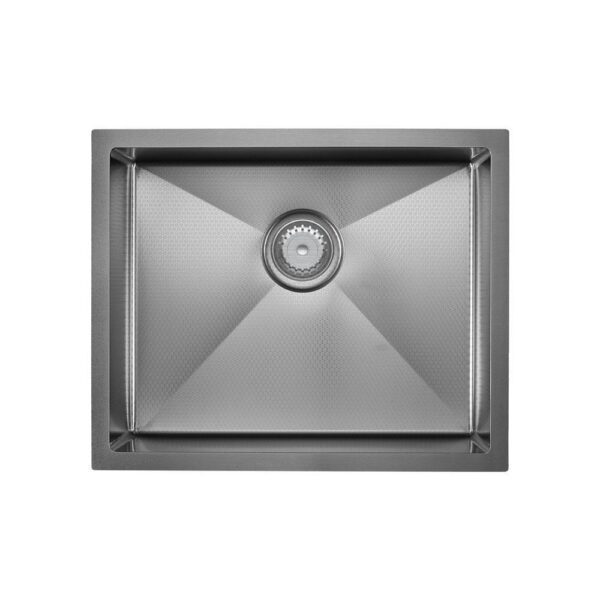 Hana ANTI SCRATCH 40L Single Kitchen Sink Gun Metal 550 x 450 x 200