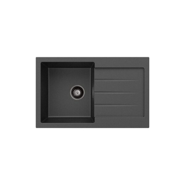 Kuro Single Bowl Kitchen Sink With Drainer 32L 800 x 500 x 200 Granite
