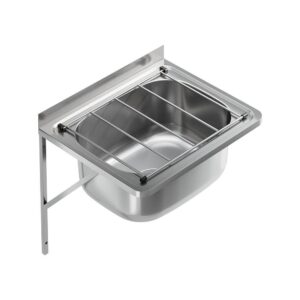 Cleaners Sink 35L 555x455x220 With Wall Brackets Kit S/S