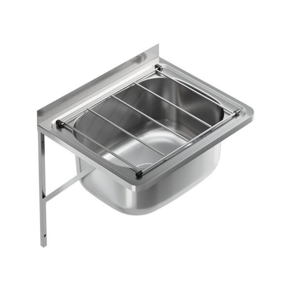 Cleaners Sink 35L 555x455x220 With Wall Brackets Kit S/S