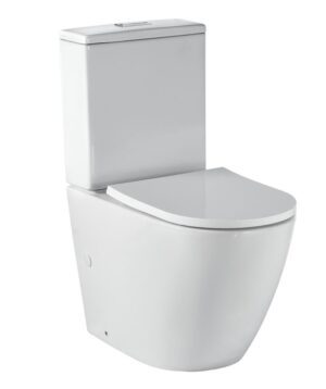 Arko Wall Faced Toilet Suite Cleanflush Soft Close Slim Seat Gloss White