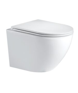 Arko Wall Hung Toilet Pan & C201 Inwall Cistern Cleanflush Soft Close Flat Seat