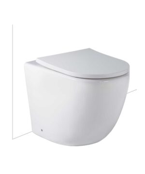 Arko Floor Mount Toilet Pan & C101 Inwall Cistern Cleanflush Soft Close Slim Seat