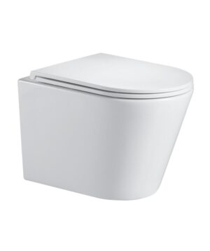 Modia Wall Hung Toilet Pan Cleanflush Soft Close Flat Seat