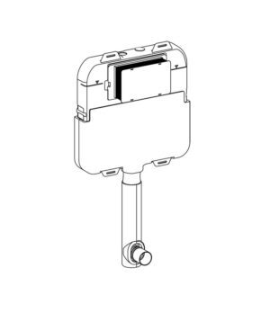 Inwall C100 Cistern to Suit Floor Mount Pan 80mm