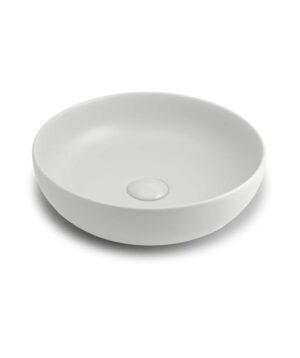 Aurora 380 Ceramic Basin Above Counter 380 x115mm Matte White