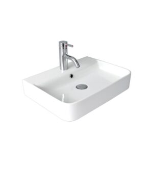 Limni 015 Ceramic Basin Above Counter/Wall 545x400mm 1TH OF White