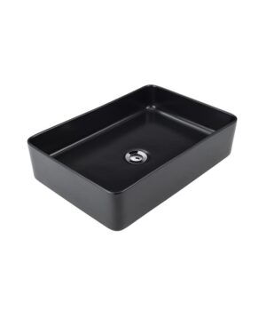 Plati 030 Ceramic Basin Above Counter 500x350mm 0TH NOF Matte Black