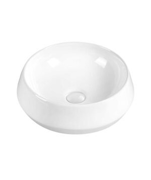Loni 375 Basin Above Counter Round White Gloss