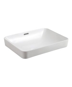 Obello 501 Basin Inset Rectangular White Silk Matte