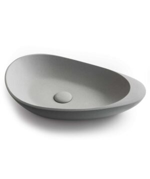 Lithos Stone Basin Above Counter 550x350mm 0TH NOF Smoke