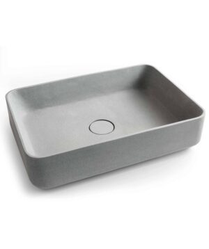Lithos Stone Basin Above Counter 500x350mm 0TH NOF Smoke