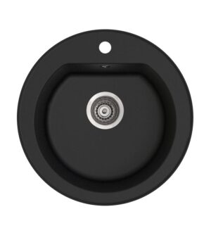 Oros Round Arqstone Sink Abovemount 510mm 1TH OF Black
