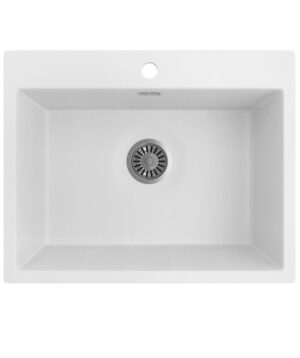 Oros 620 Arqstone Sink 620x495x240mm 1TH OF White