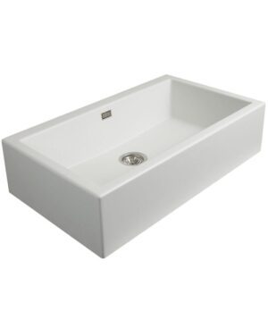 Oros 900 Arqstone Butler Sink 900x420mm 0TH OF White