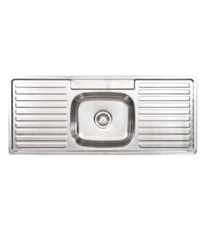Acero 012 Sink 1200x500mm 0TH Drainers Silk S/S