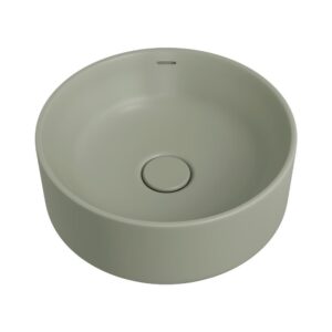 Reba Luxe Above Counter Basin With Overflow Matte Olive