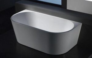 Aireys Oval Back To Wall Bath White 1700mm