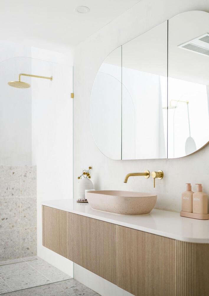 Waverley 1800 AD Wall Hung Vanity Centre Bowl Cherry PieTop - Image 2