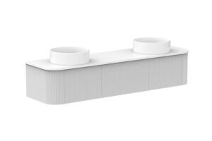 Waverley 1800 AD Wall Hung Vanity Double Bowl Cherry PieTop