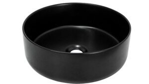 Margot Round Above Counter Basin 360 Matte Black Ceramic