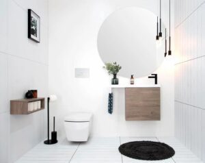 Petite Rail 800 Wall Hung 1 550 Door Towel Rail Rev Basin