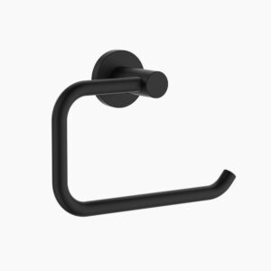 Round Toilet Roll Holder Matte Black