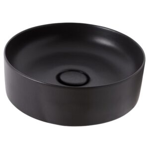 Venezia Round Counter Top Basin 390mm Graphite/Ceramic Waste Cover