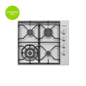 Gas Cooktop 60cm 4 Burner Inc Wok 14.4MJ/h S/S
