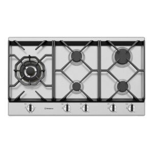 Gas Cooktop 90cm 5 Burner Inc Wok 19MJ/H S/S