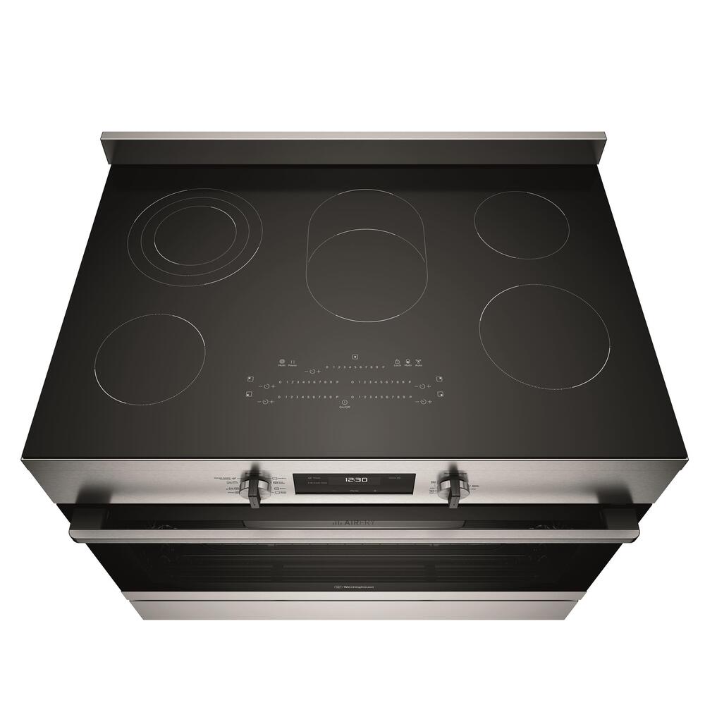 Electric Upright Cooker 90cm 5 Zone Ceramic Cooktop Air Fryer S/S - Image 2