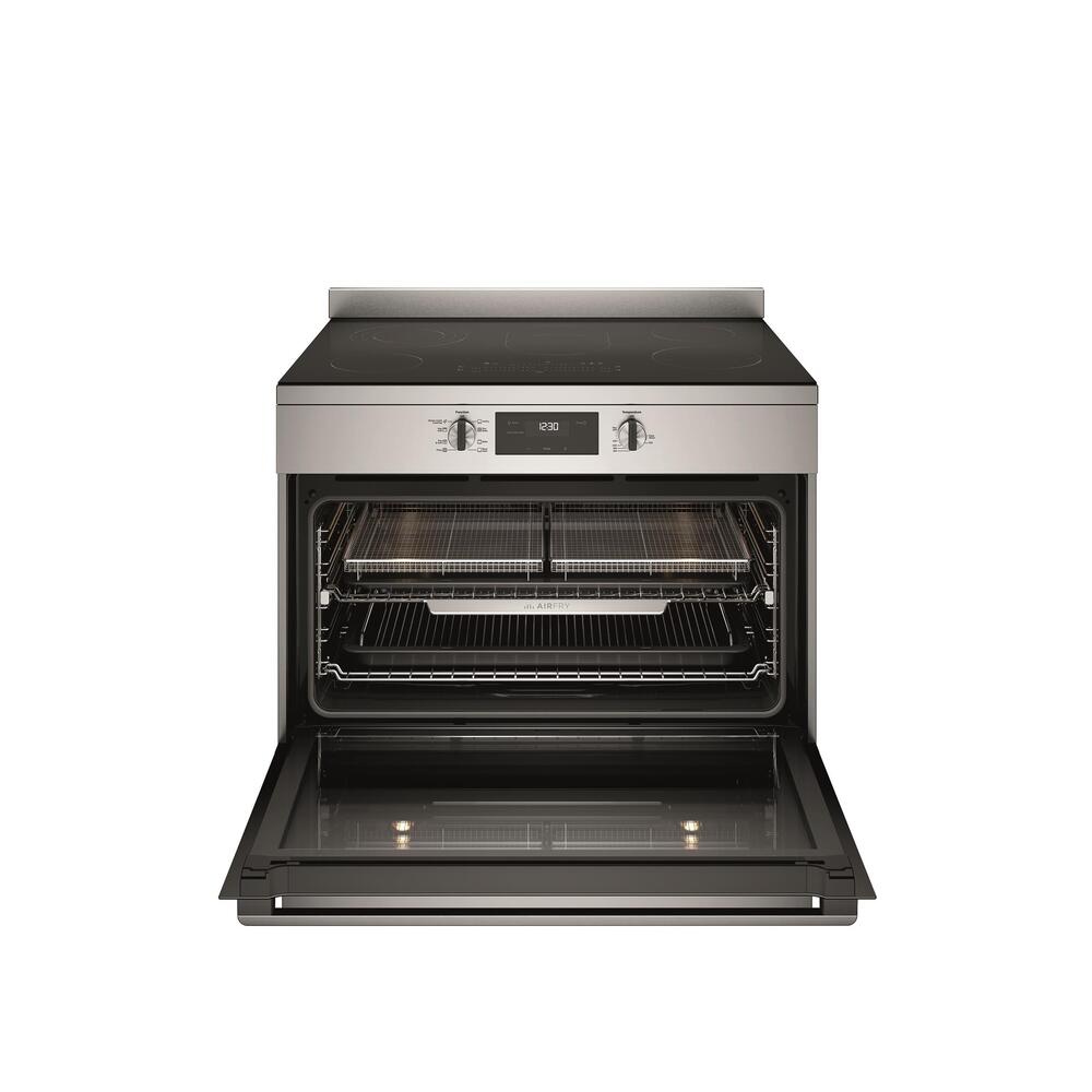 Electric Upright Cooker 90cm 5 Zone Ceramic Cooktop Air Fryer S/S - Image 4