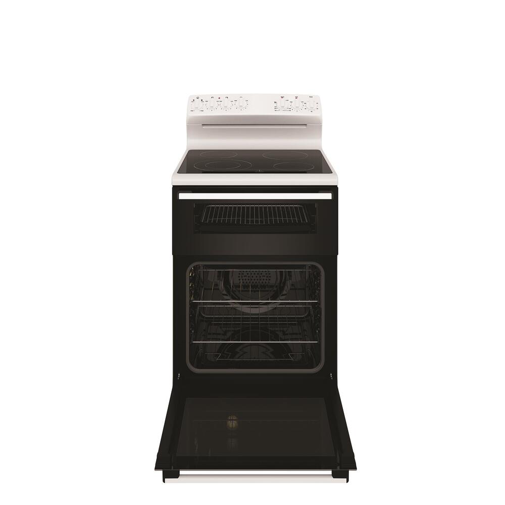 Electric Upright Cooker 60cm Fan Forced Seperate Grill 4 Zone Cermaic Cooktop White - Image 4