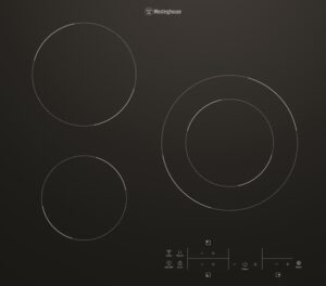 Electric Cooktop Ceramic 60cm 3 Zone Touch Controls Black