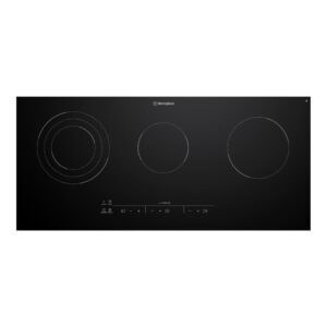 Electric Cooktop Ceramic 90cm 3 Zone Touch Control Black