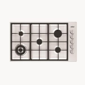 Gas Cooktop 90cm Electric Ignition 5 Burner Inc Wok 14.4MJ/H S/S