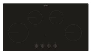 Electric Cooktop Ceramic 90cm 4 Zone 6 Power Levels Knob Controls Trimless