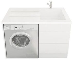 Nugleam Laundry Unit 1200mm White 1TH RH Bowl