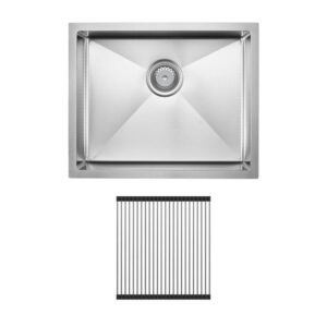 Hana ANTI SCRATCH 40L Single Kitchen Sink S/S + Kit 550 x 450 x 200